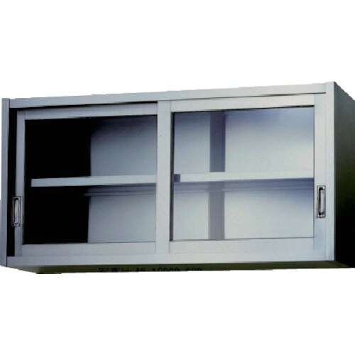 アズマ ステンレス吊戸棚(ガラス戸) 750×35