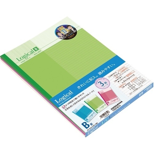 ナカバヤシ ロジカルA4スタンダ−ドBカラフル3冊