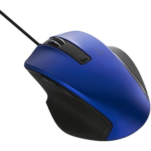 ナカバヤシ 有線5ボタンBlueLEDマウス ブル