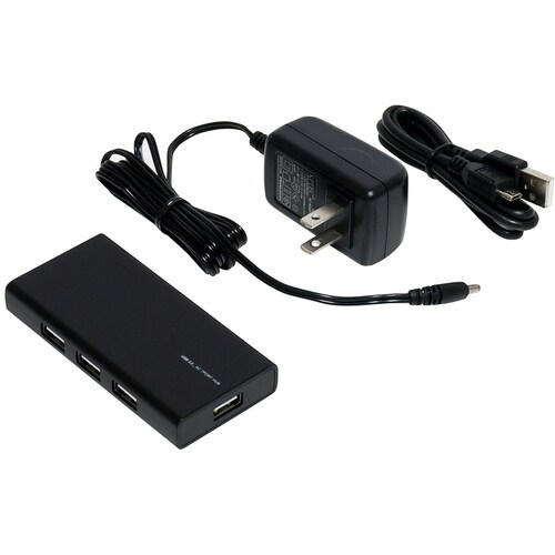 ナカバヤシ USB2.0AC7ポートハブブラック