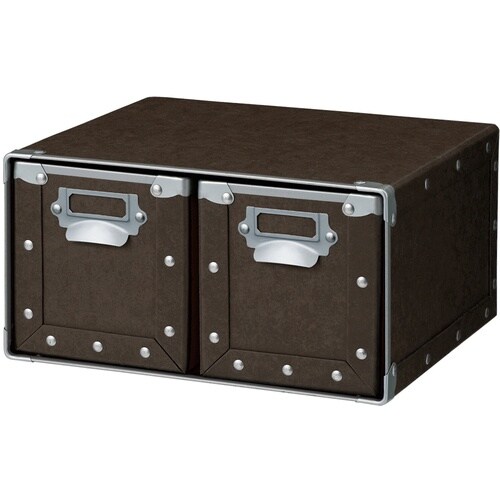 ナカバヤシ CDケース2列 ブラウン