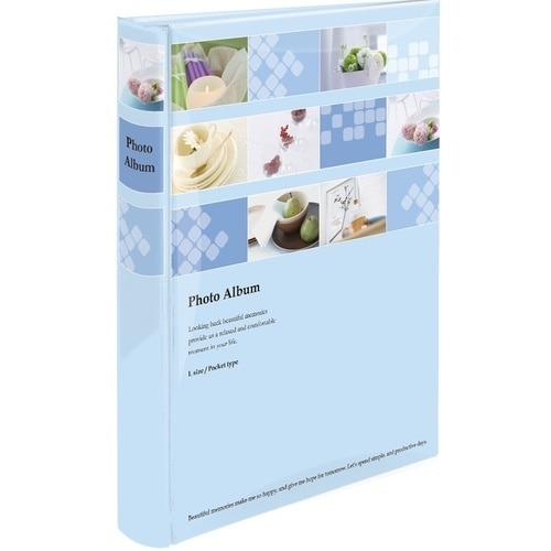 ナカバヤシ ブック式Pアルバム240/フォト/ブル