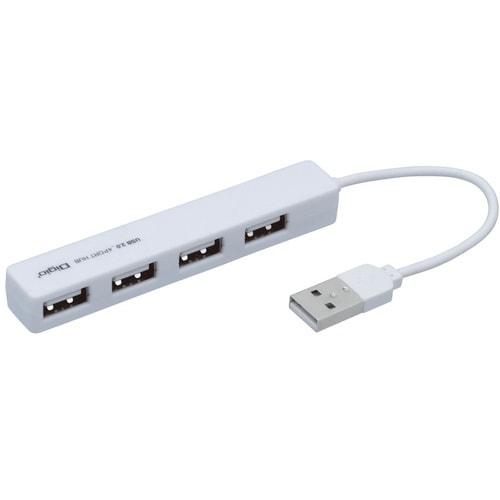 ナカバヤシ 4ポートUSB2.0ハブ/ホワイト