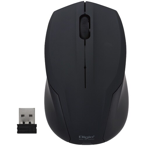 ナカバヤシ 無線静音3ボタンBlueLEDマウス