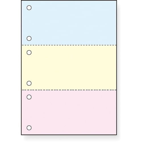 ナカバヤシ カット帳票/3分割/6穴カラ−1000