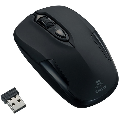 ナカバヤシ 無線静音3ボタンIRLEDマウス/ブラ