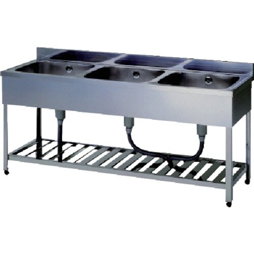 アズマ 三槽シンク(ホース付) 1500×600×