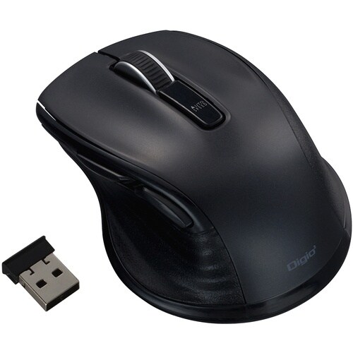 ナカバヤシ 小型無線静音5ボタンBlueLEDマウ