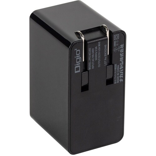 ナカバヤシ 4.8A 4ポートUSB充電器/BK