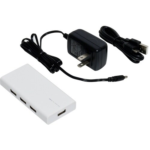 ナカバヤシ USB2.0AC7ポートハブホワイト