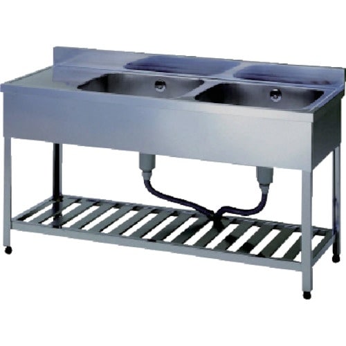 アズマ 二槽水切シンク右水槽 1500×450×8