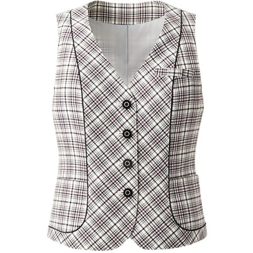 GROW ピュアリーチェックベスト白系15