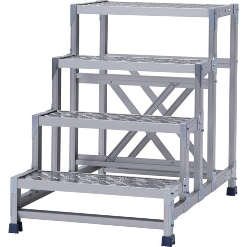 アルインコ 作業台(天板縞板タイプ)4段