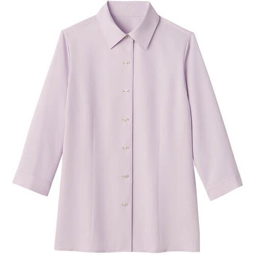 GROW トップクール・カルゼ七分袖ブラウスピンク