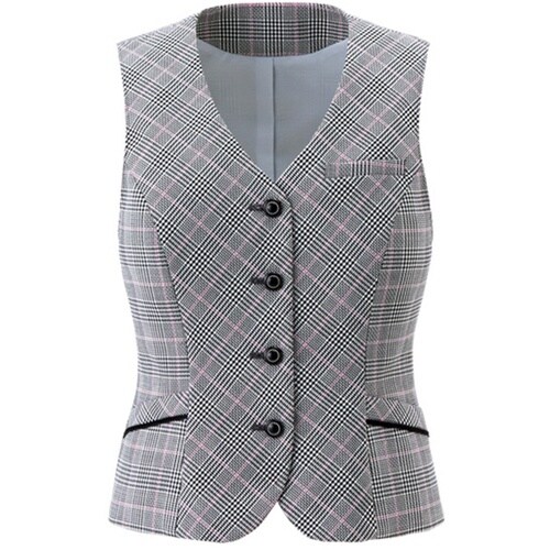 GROW テンダーグレンチェックベスト黒系19