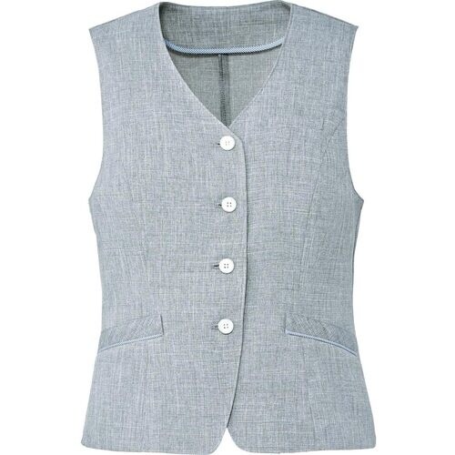 GROW ナチュラル・シャンブレーベストグレー11