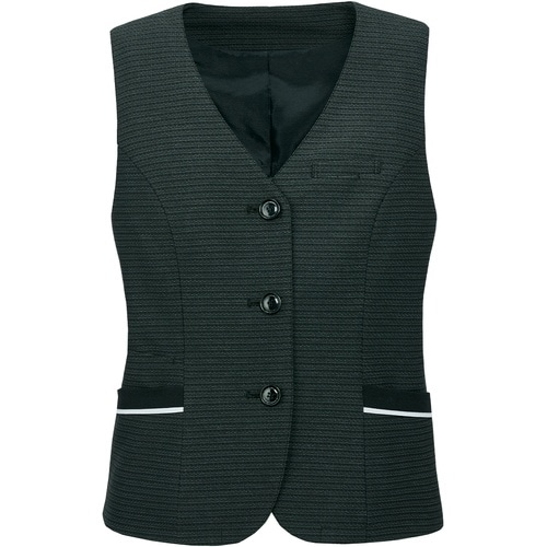 GROW エレガンスボーダーニットベスト黒系17