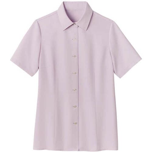 GROW トップクール・カルゼ半袖ブラウスピンク1