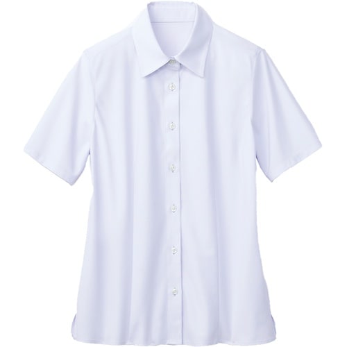 GROW プレーン・ニット半袖ブラウスラベンダー系