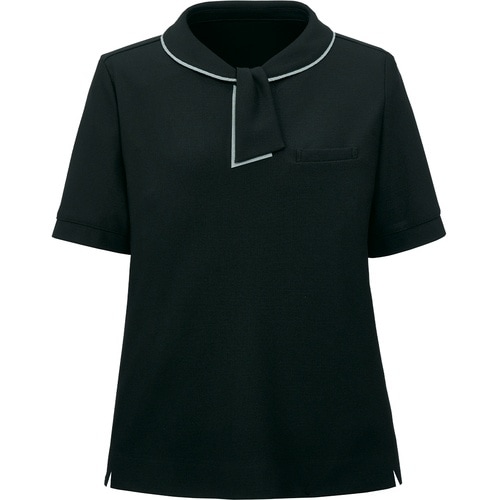 GROW リサイクル・ニットポロシャツ黒M