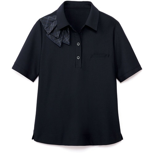 GROW リサイクル・ニットポロシャツ紺SS