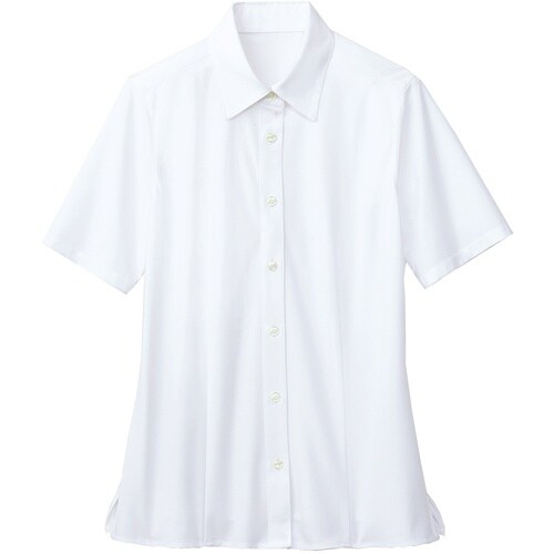 GROW プレーン・ニット半袖ブラウス白系07