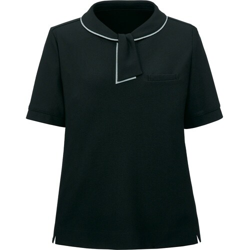 GROW リサイクル・ニットポロシャツ黒LL