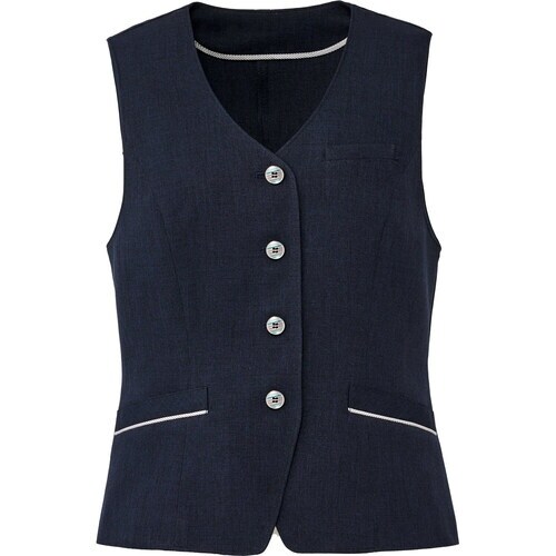 GROW ナチュラル・シャンブレーベスト紺11