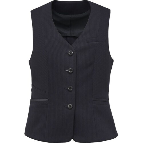 GROW シャドーストライプ・ニットベスト紺19