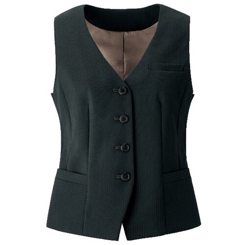 GROW ファイン・ピンストライプベスト黒系09