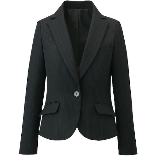 GROW ニュートラル・ストライプジャケット黒系1