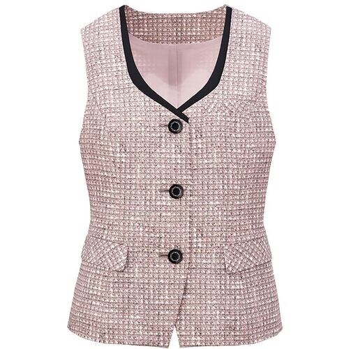 GROW プリマ・ツイードベストピンク系13