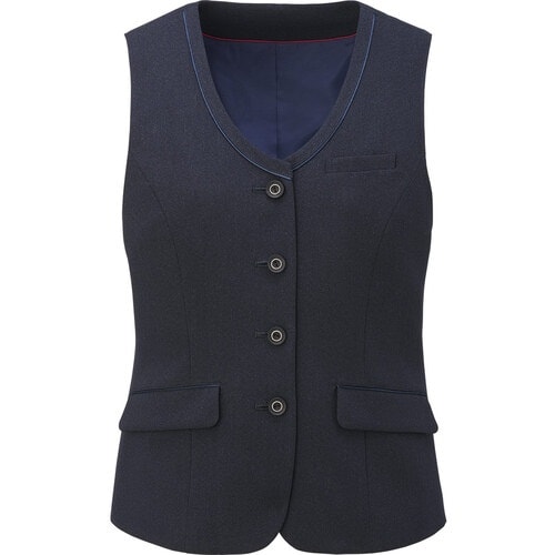 GROW エッシェンシャル・バーズアイベスト紺17