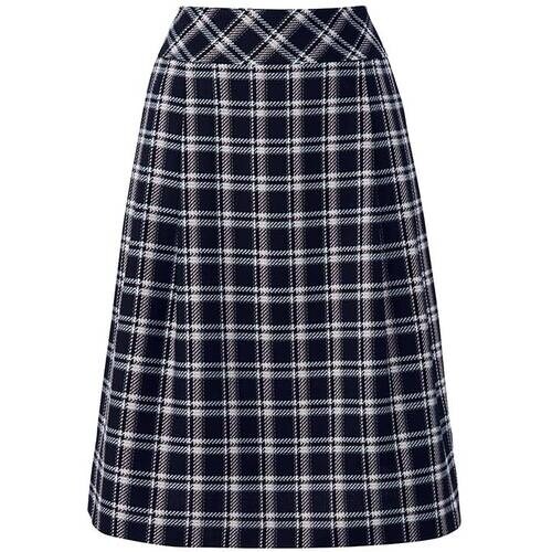 GROW ティアラ・チェックタックスカート紺系07