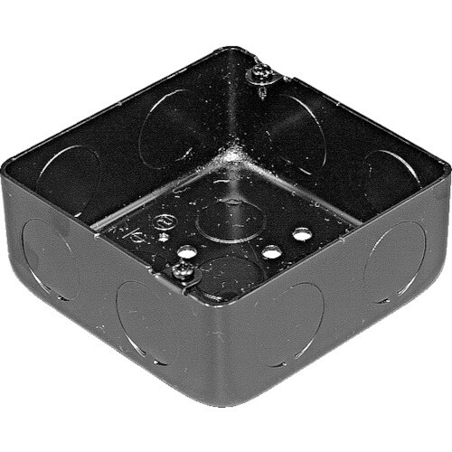 外山電気 黒中四角アウトレットBOX浅