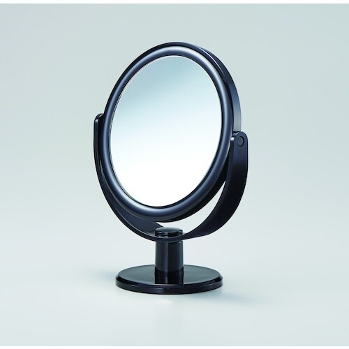 アイメディア 10倍拡大鏡付きスタンドミラー 黒