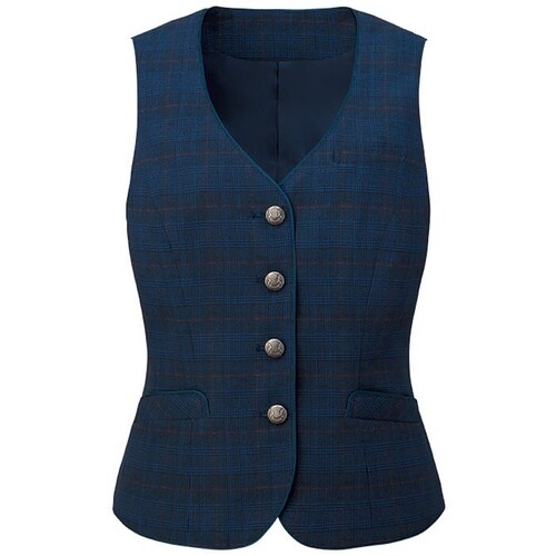 GROW プリンス・グレンチェックベストブルー系0
