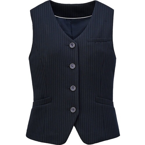 GROW オルタニット・ストライプベスト紺系21