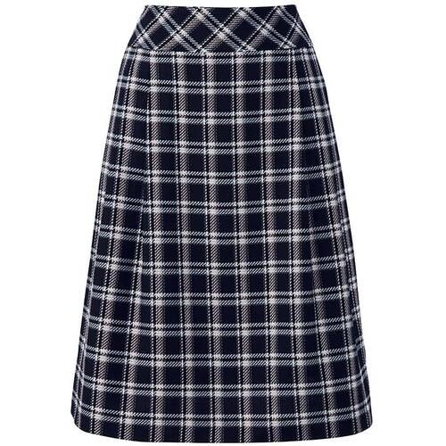 GROW ティアラ・チェックタックスカート紺系15