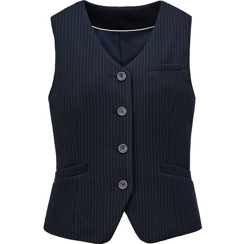 GROW オルタニット・ストライプベスト紺系05
