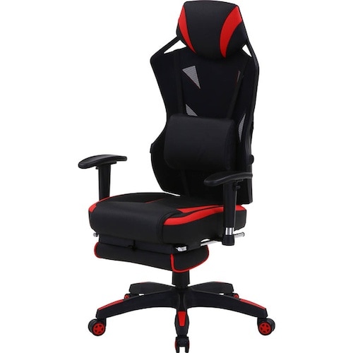 不二貿易 メッシュゲーミングチェア レイズ フット