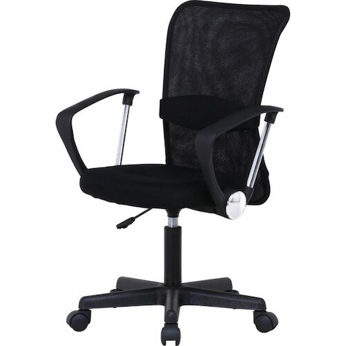 不二貿易 メッシュバックチェアー ハンター 肘付