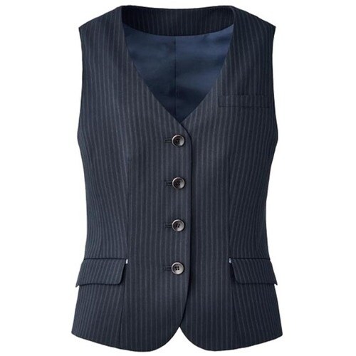 GROW ツイン・カラードストライプベストネイビー