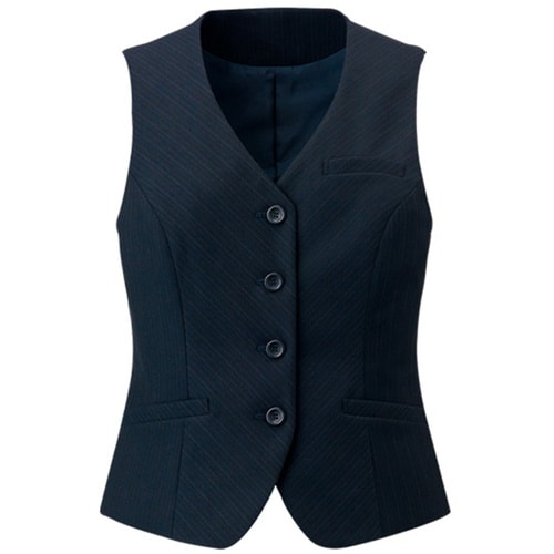 GROW ニュートラル・ストライプベスト紺系21