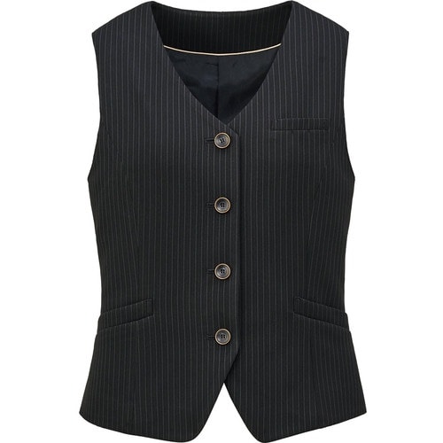 GROW オルタニット・ストライプベスト黒系17
