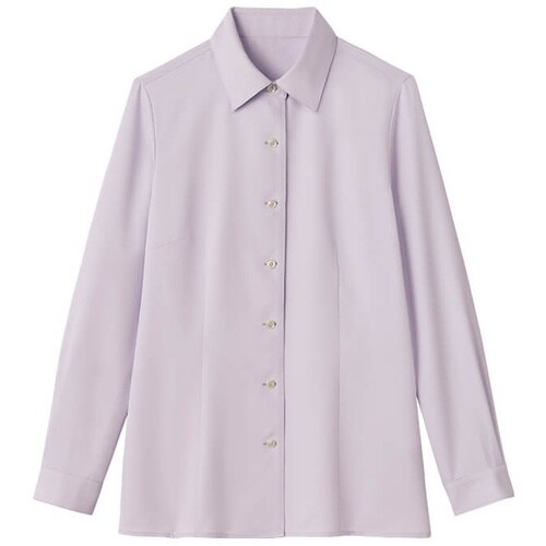 GROW トップクール・カルゼ長袖ブラウスラベンダ