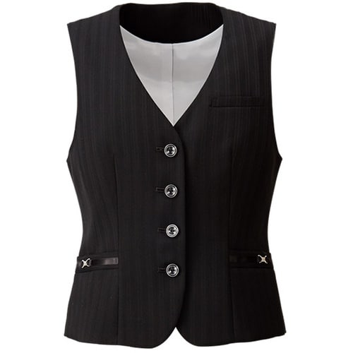 GROW グロッシーストライプベスト黒系05