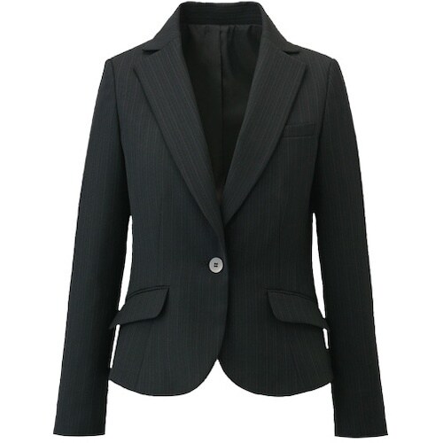 GROW ニュートラル・ストライプジャケット黒系1