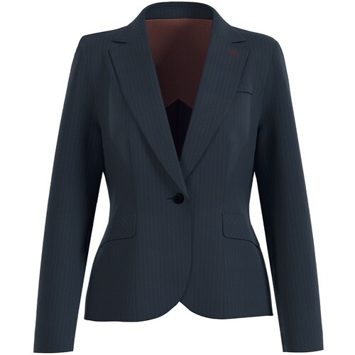 GROW ベルベット・ストライプジャケット紺系07