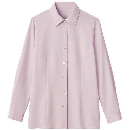 GROW トップクール・カルゼ長袖ブラウスピンク0